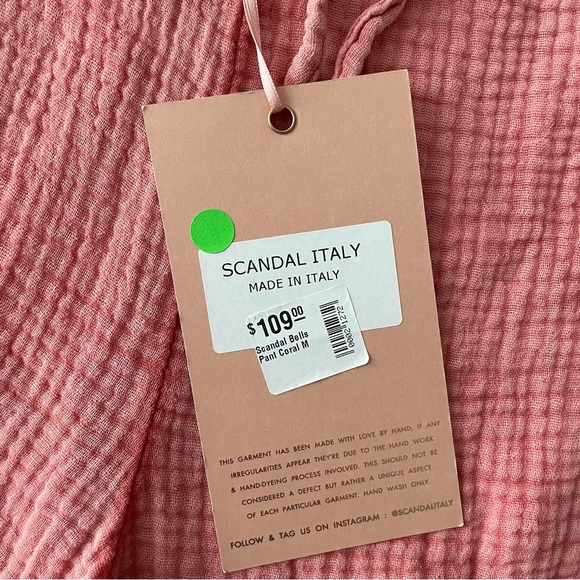 NWT Pink Linen Drawstring Pants - Picture 3 of 4